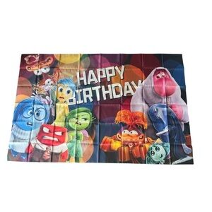 Inside Out Happy Birthday Party Backdrop